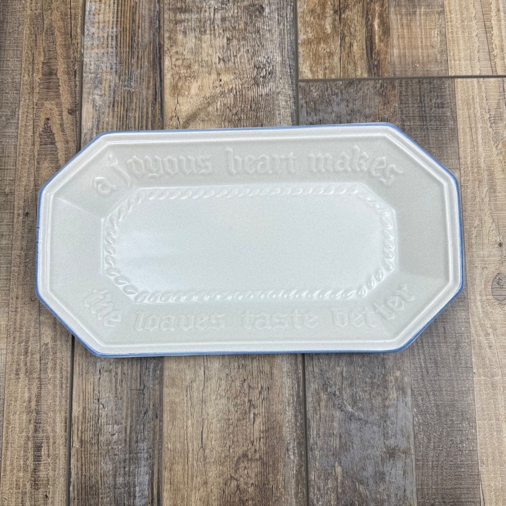 Pfaltzgraff Mission Flower Bread Tray Platter Joyous Heart Makes Loaves Better